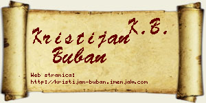 Kristijan Buban vizit kartica
